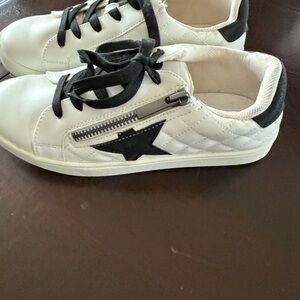 Kids White and Black Sneakers